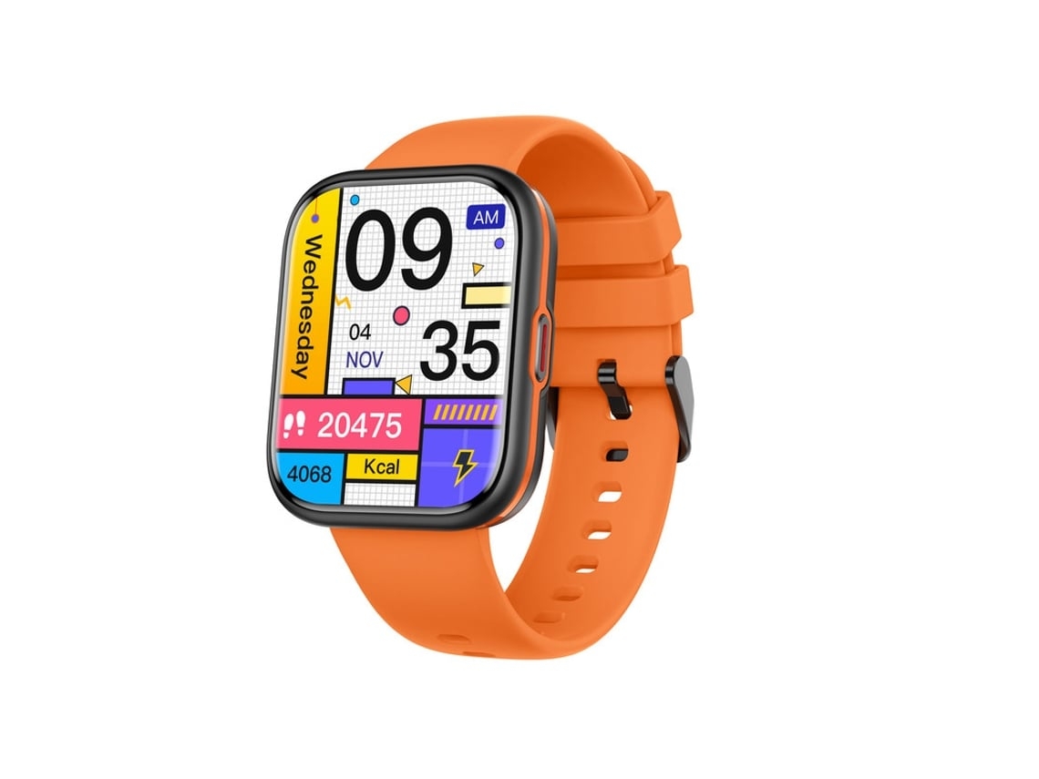 Smartwatch VEANXIN Dv03 Nfc Chamadas Bluetooth Ai Assistente de Voz com Ecrã Hd de 1 91'' Laranja