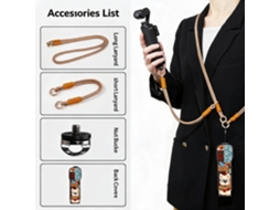 Capa Protetora Traseira para Dji Osmo Pocket 3 + Cordões de Segurança Longos e Curtos HENTEN HOME