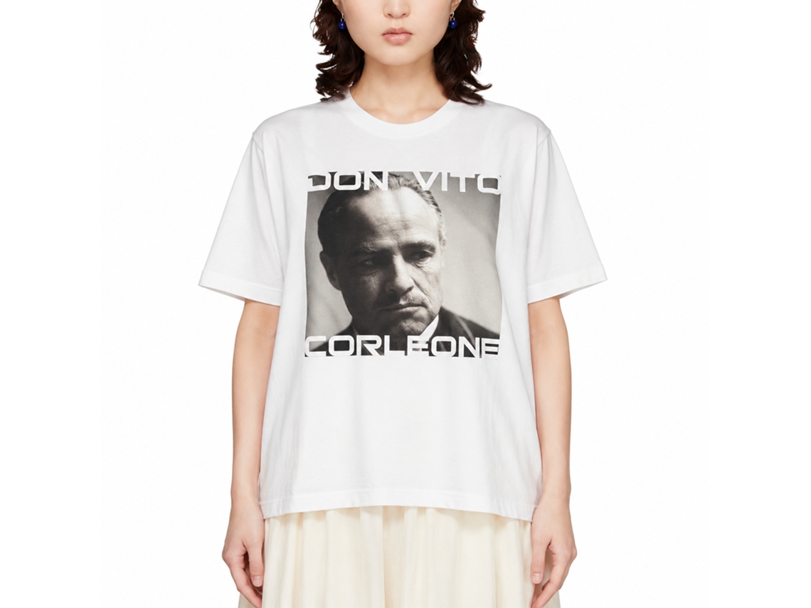 Rockinstone Godfather Don Vito White Adult T-shirt Size:l