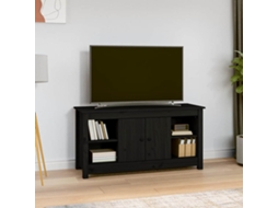 Vidaxl Móvel De Tv 103x36,5x52 Cm Madeira De Pinho Maciça Preto