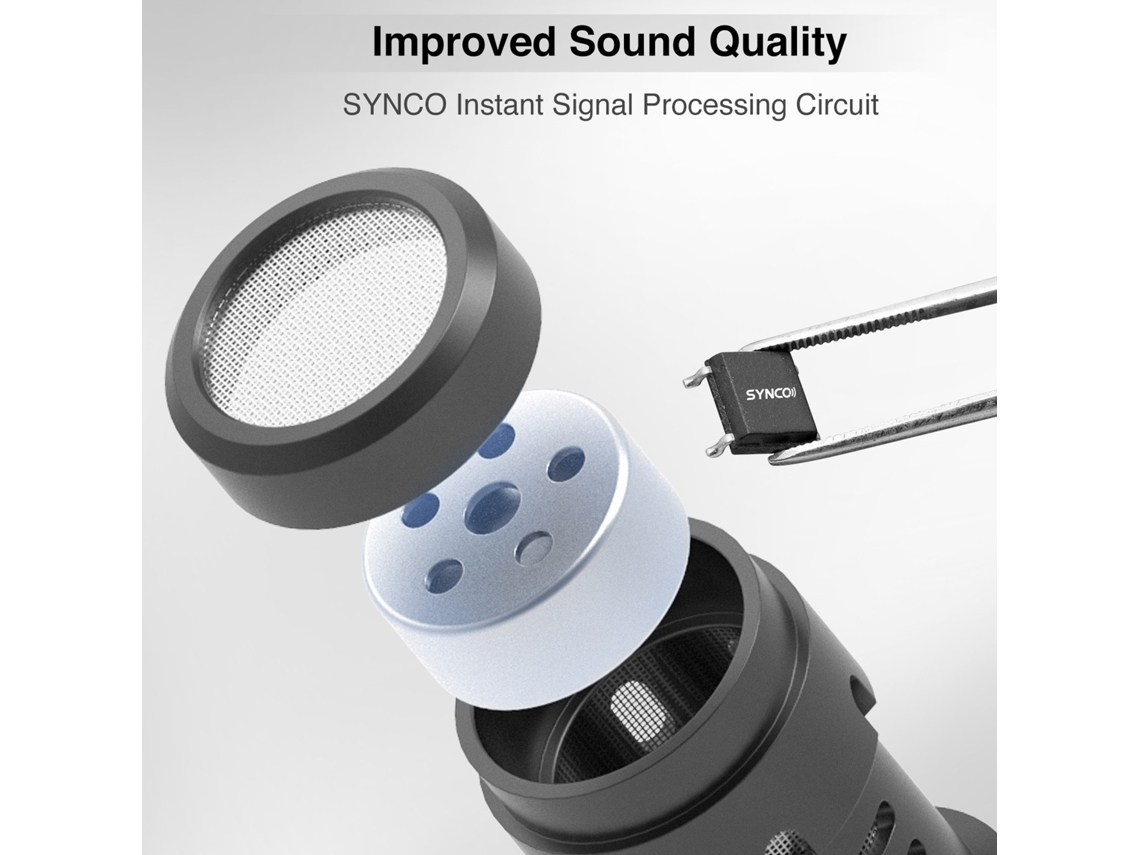 Micrófono Mini Para Smartphone Synco Mmic-u1p Cardioide Condensador Com Conector 3.5mm Trrs Para Vlogging Gravação De Vídeo
