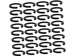 Conjunto de 100 Anéis Adaptadores Pretos SFUSHOS