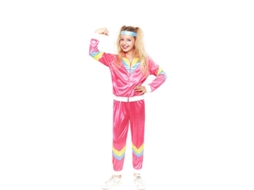Fato de Menina PARTILANDIA Treino Anos 80 Rosa (Tam.: 3-4 anos)