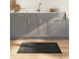 Vidaxl Tapete Retangular 70x100 Cm Bambu Cinzento