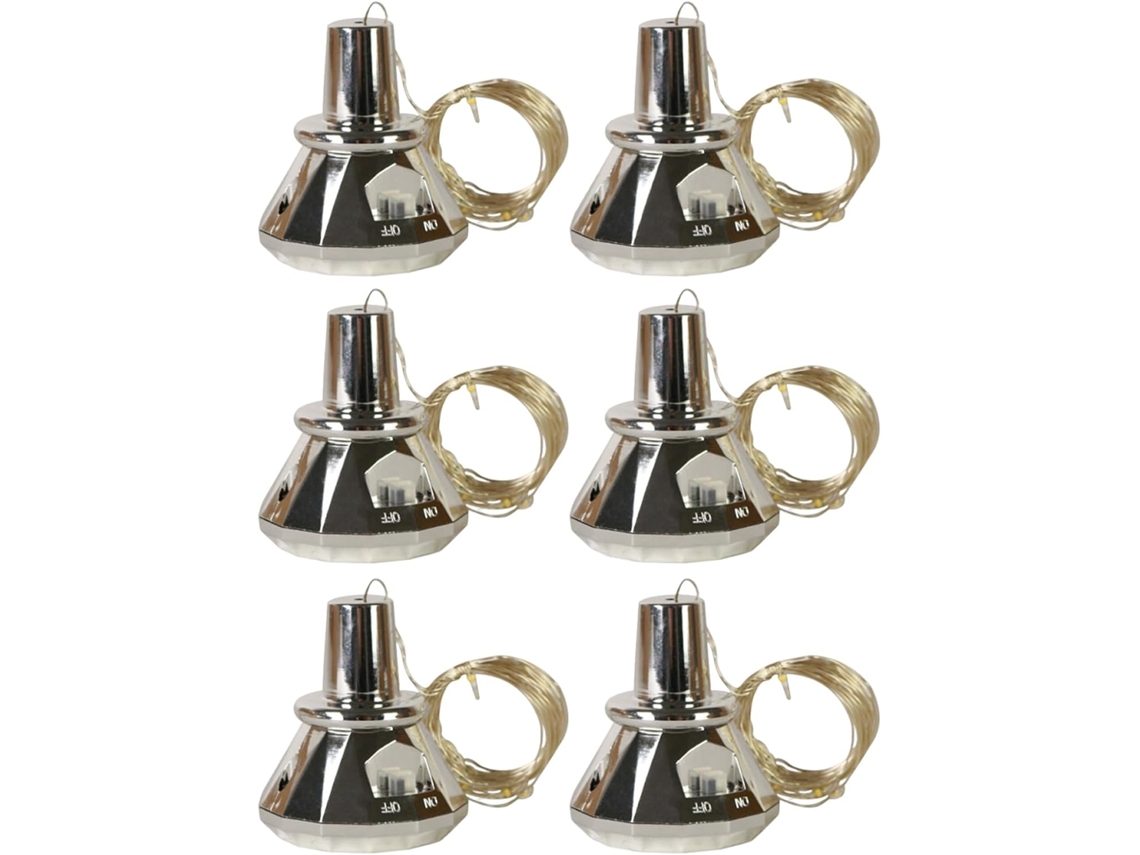 Conjunto De 6 Luzes Led Para Garrafa Vinho Com Rolha.