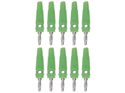 10pcs Conector Plugue Banana 4mm Terminal Soquete para Máquinas de Soldagem Geradores Carga Verde