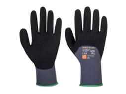 Luva Dermiflex Ultra Para Proteção E Conforto / Cinza Preto / L Portwest