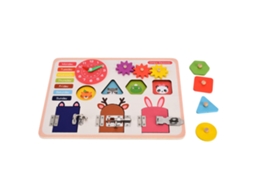Painel de Atividades Montessori 2026 para Crianças - Brinquedo Educativo para Aprendizagem de Habilidades Básicas e Coordenação Motora Fina - Jqn Smart Fun Busy Board