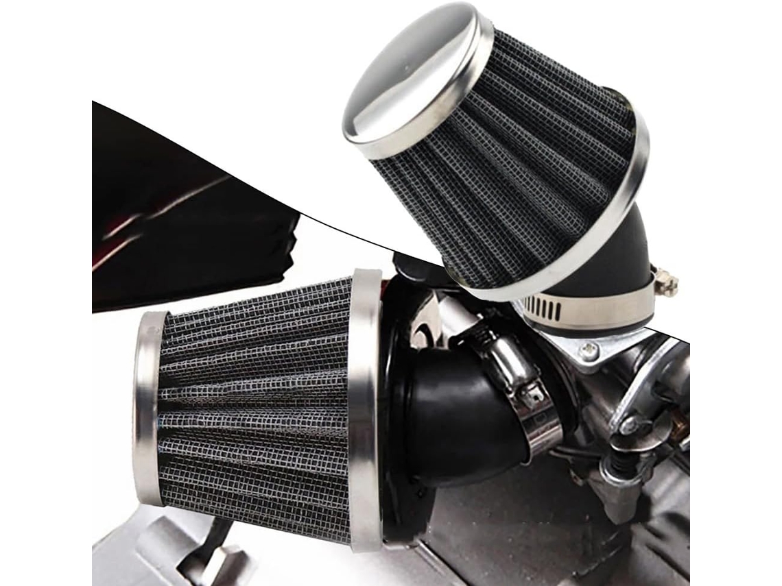 Filtro De Ar Cônico Malha Aço Camada Dupla 45mm, De Alto Fluxo, Para Limpeza De Sujeira Em Bicicletas E Motocicletas