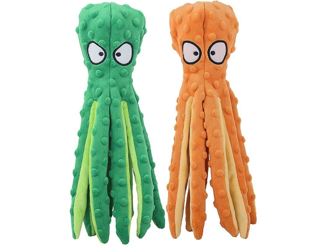 2026-brinquedos Para Cães, 2 Pacotes De Pelúcias Sem Relleno Com Som Crinkle Para Morder, Amarelo+verde