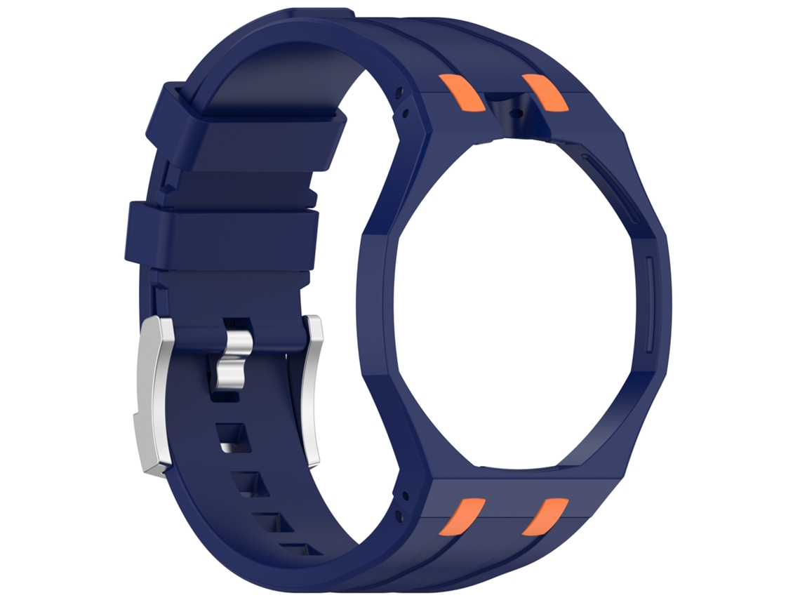 Bracelete de Silicone Para Swatch Royal Pop Coroa Às 12 Horas (lépine Estilo-azul-laranja)