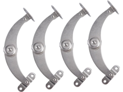 Conjunto De 4 Dobradiças Suporte Ajustáveis Em Aço Inoxidável, Cor