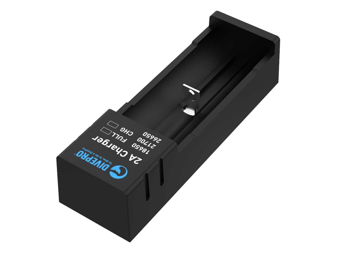 1 26650/2 1 700/26800 Usb Carregador Preto Prateadodivepro