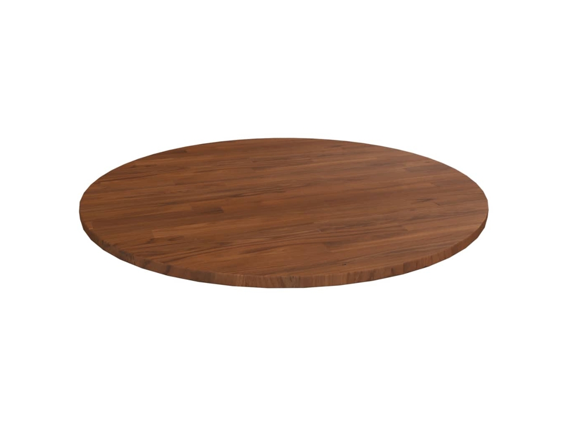 Vidaxl Tampo Mesa Redondo Ø90x1,5 Cm Carvalho Tratado Castanho-escuro