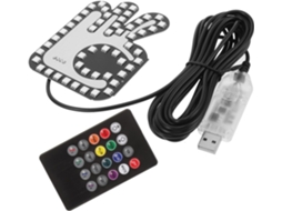 Luz De Dedo Led Usb Para Carro, Compacta E Portátil, Com Acionamento Por Gestos, Para Uso No Vidro Do Carro, Sinalização
