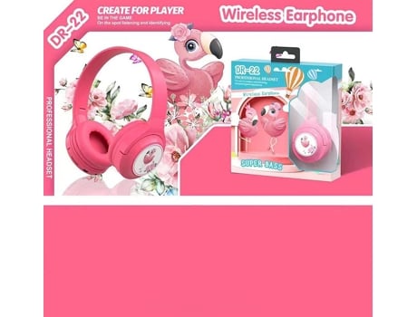Auriculares Rosa Cisne Bluetooth 5.0 Universal Sem Fio