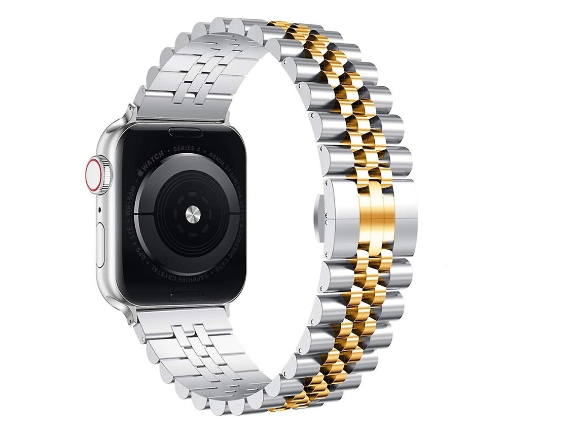 Bracelete para Apple Watch 8 7 6 5 4 3 2 Se 38Mm 40Mm 41Mm Prata Ouro 