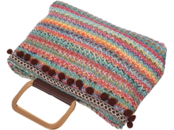 Bolsa De Palha Trançada Estilo Casual Para Passeios, Espaçosa E Leve.