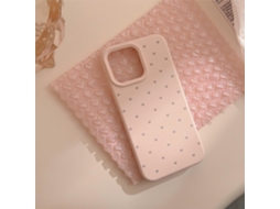 Capa Para Iphone 17 Rosa Coração Bobo, De Silicone Macio E Aderente Em Formato De Coração.