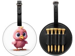 Bolsa para Tees Pink Chick, preta, fácil de transportar e eficiente, S/MARCA