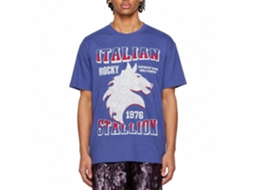 Rockinstone Rocky Movie Stallion Heather Royal Adult T-shirt Size:l