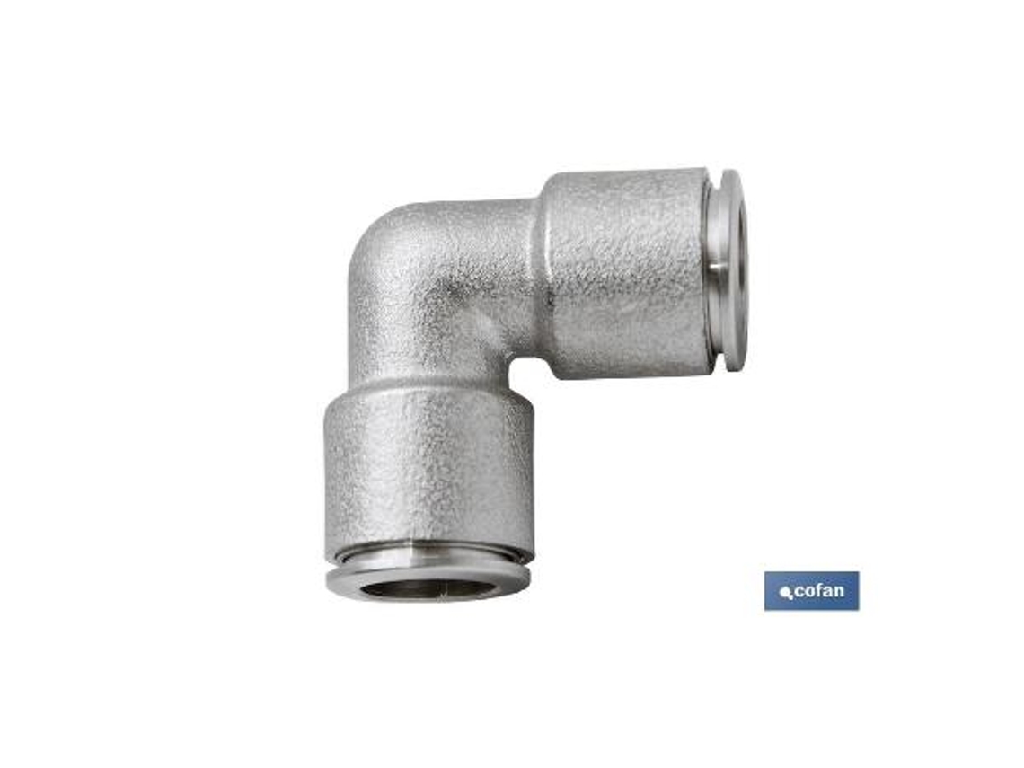 Empalme rapido metalico codo t-6   caja 5 unid.