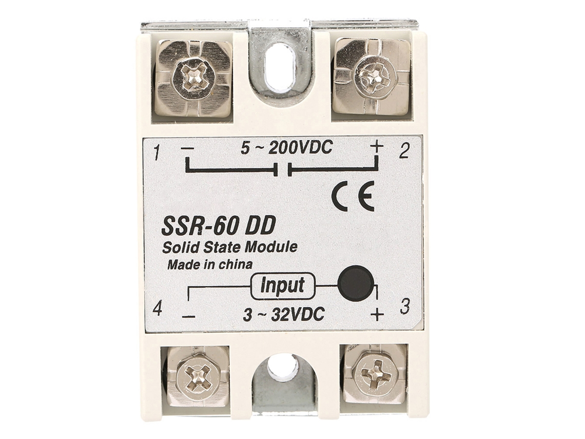 Yuru relê de Estado Sólido Ssr60dd 60a Dc dc 3 32vdc Controle 5 200vdc para Automação Industrial