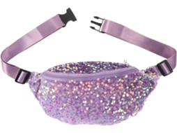 Bolsa De Ombro Feminina Ciieeo, Leve, Roxa Com Lantejoulas E Zíper, Elegante Bolsa A Tiracolo.