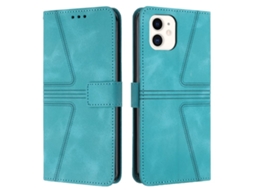 Capa De Couro Para Iphone 12 - Triangular - Cor Sólida