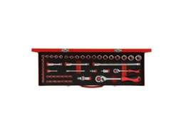 Conjunto de soquetes 1/41/2, 49 peças (3300010) GEDORE VERMELHO R46004049