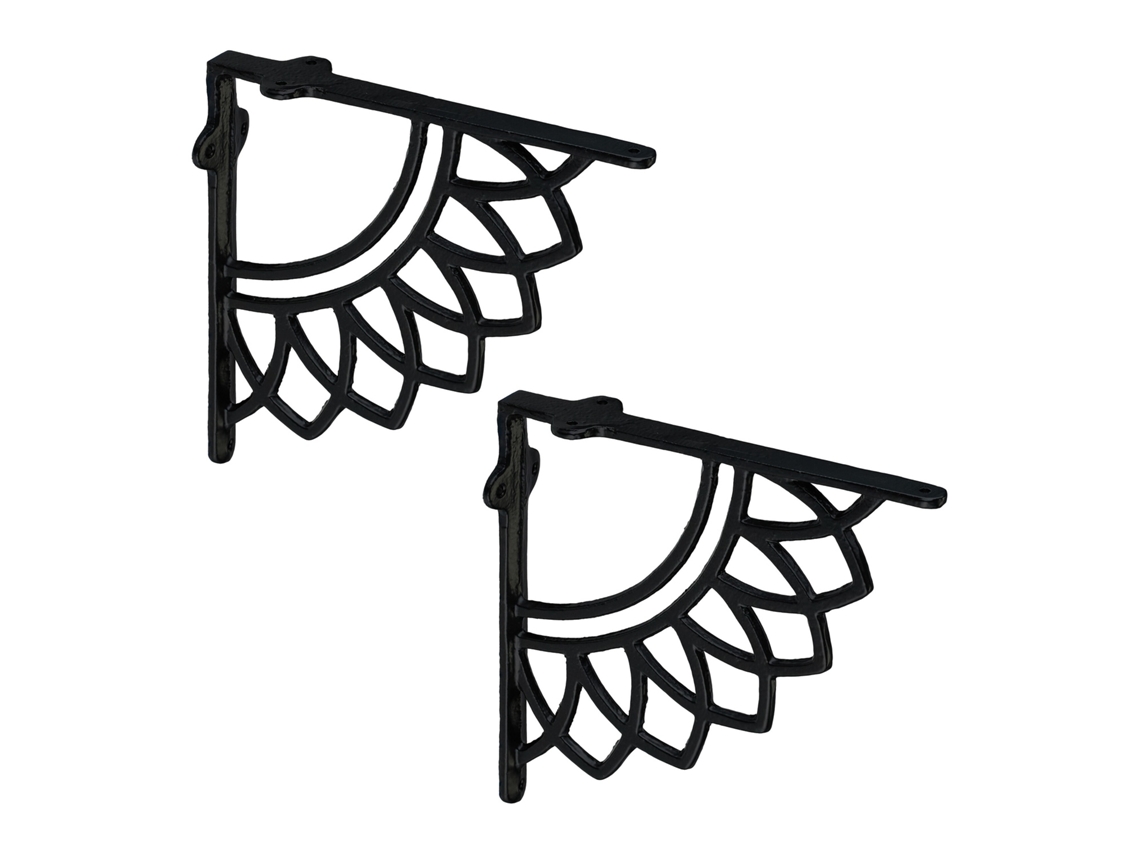 Suporte Para Prateleira, Ferro Fundido, Conjunto De 2