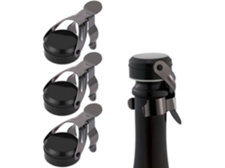 Rolhas De Vinho Reutilizáveis ​​para Champanhe E Garrafas De Vinho, Conjunto De 4 Rolhas.