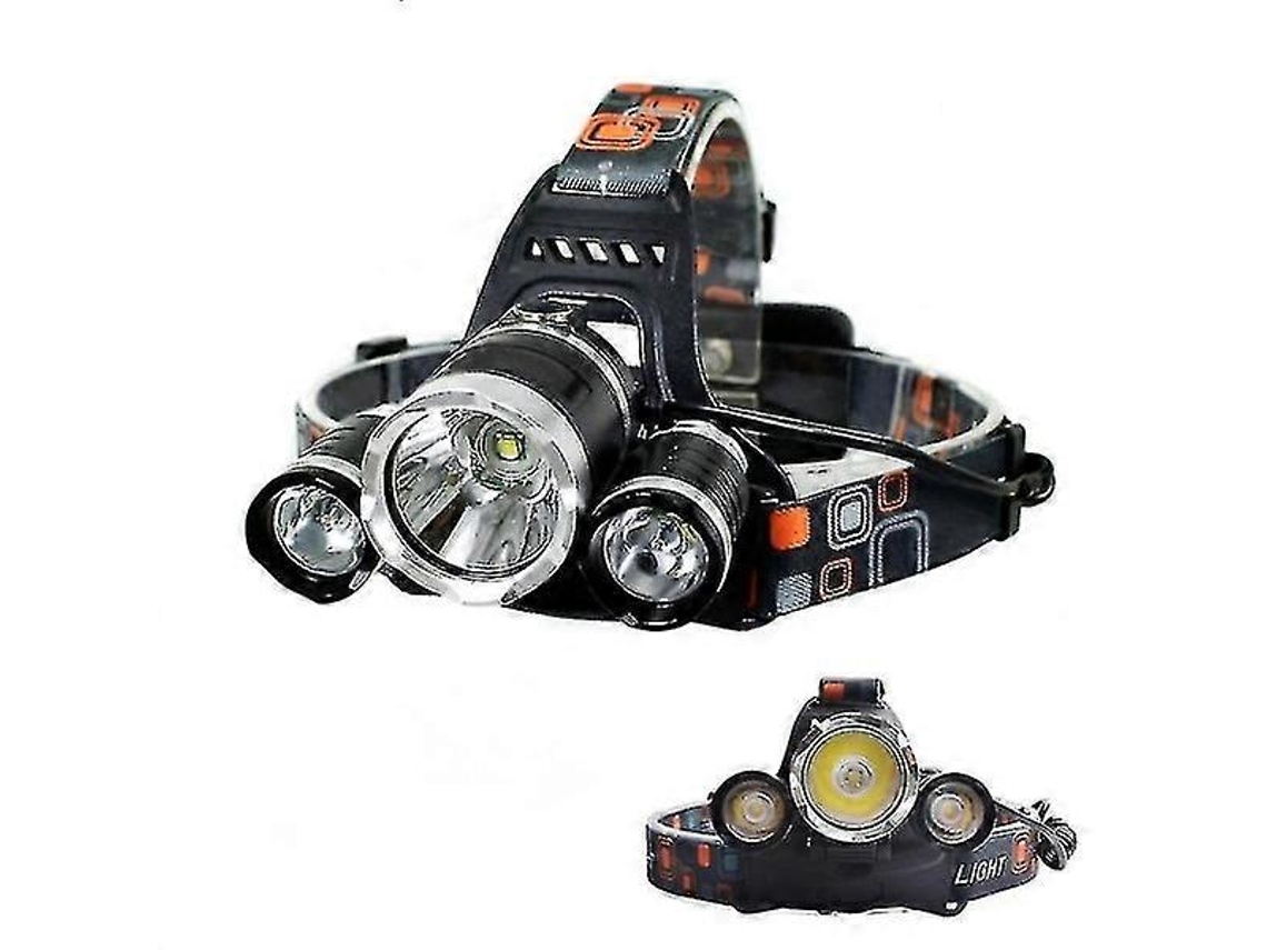 Lanterna de Cabeça BRILVIBERA com 3 LEDs, recarregável, à prova d'água