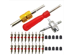 Kit De Ferramentas Para Núcleo De Válvula De Pneu De Carro, Bicicleta E Motocicleta (33 Peças)