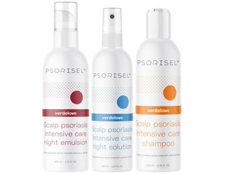 Advanced Scalp Psoriasis Treatment Kit Therapeutic Shampoo, Soothing Emulsion Calming Liquid Psorisel