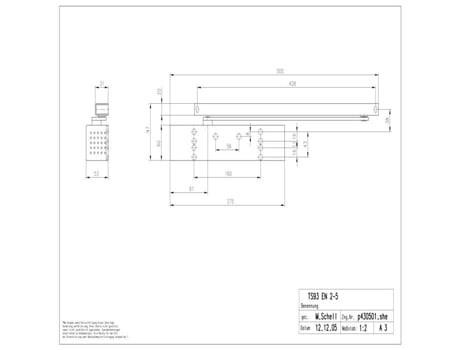 Fecho de Porta Ts 93G2S Contur Sem Braço Branco DORMA 43070011