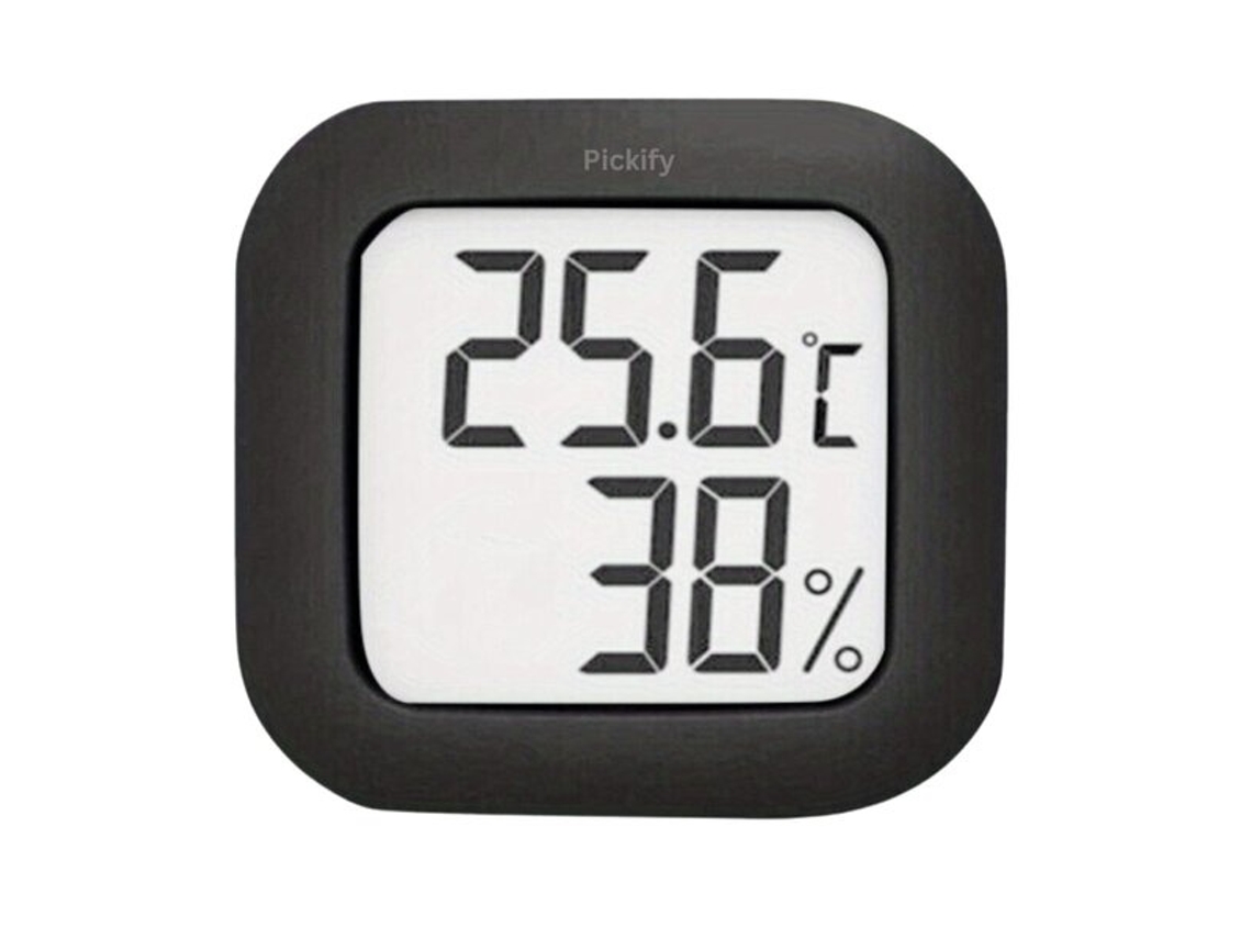 Lurelia Termómetro Higrómetro Digital Compacto, Ecrã Lcd