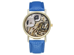 Reloj De Pareja Zhoulianfa Cuero Casual Coreano Atmósferico Quartzo Azul T159-a