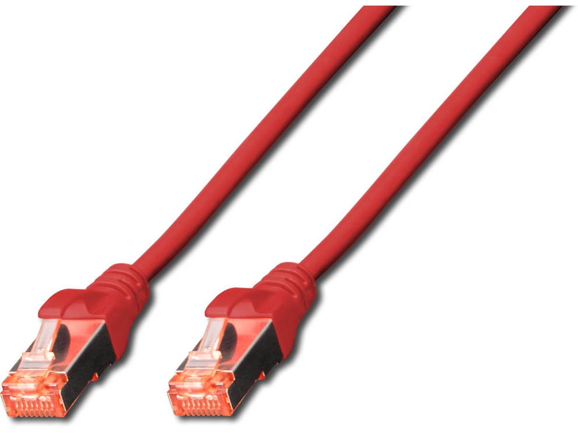 Cabo de Rede DIGITUS (RJ45 - 10 m - Vermelho)
