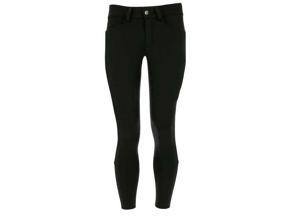 Calça de Montar com Assento de Silicone Zermatt Preto 48Equitheme