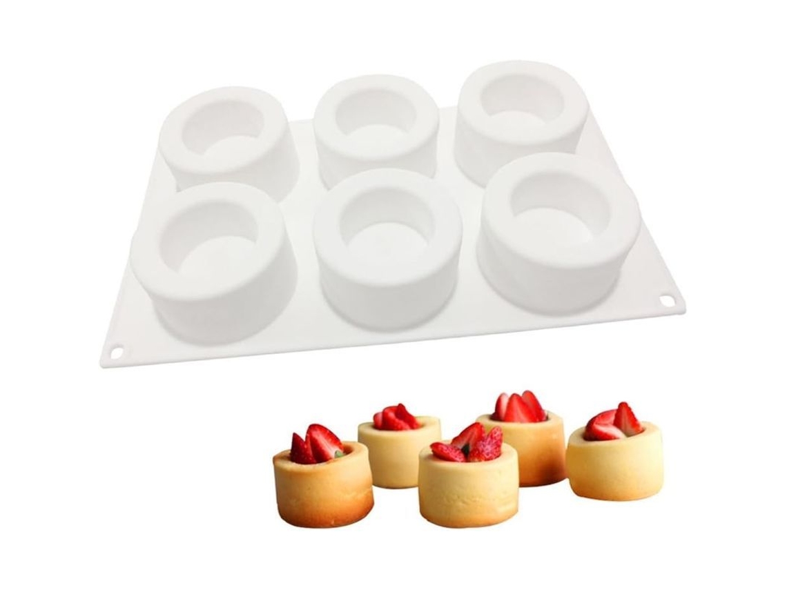 Moldes De Silicone Para Pastéis 3d Conjunto De 6 Moldes Ocos Para Pudding Chocolate Mousse Fda Lfgb