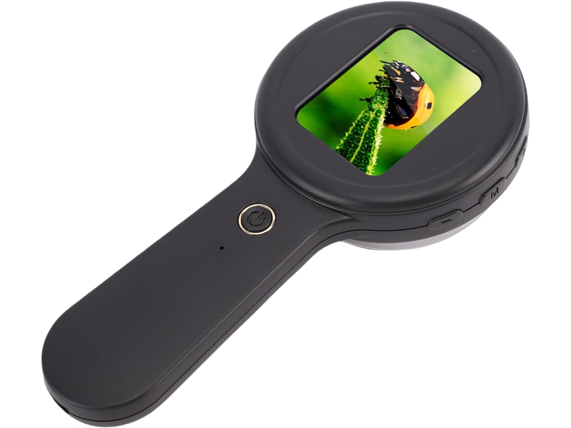 Microscópio Digital Portátil 200x Com Ecrã De 2 Polegadas, Lupa Digital