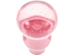Elegante pomo de câmbio em formato de garrafa de água rosa, universalmente adaptável.