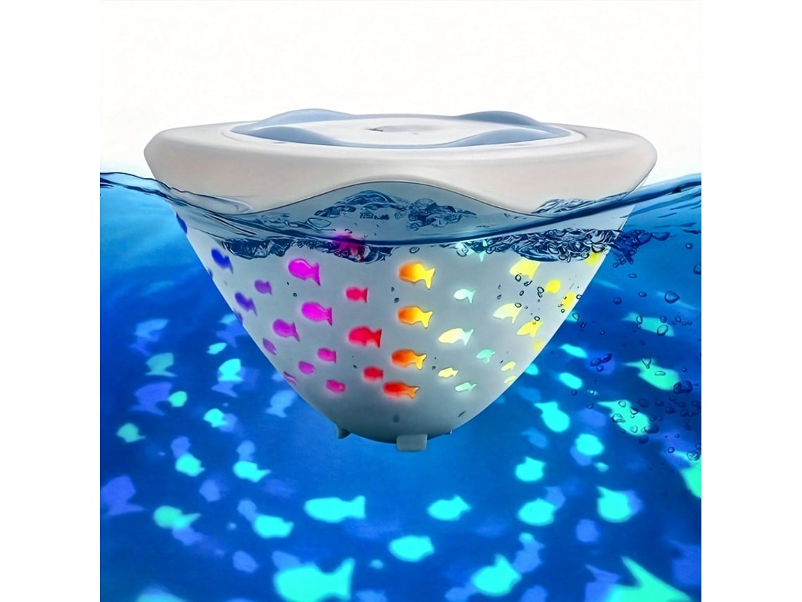 Luminária Led Subaquática De 1 Peça, Alimentada Por Bateria, Com Projeção De Peixes Flutuantes, Classificação Ip67, Multicolorida, Ideal Para Lagos