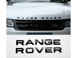 Emblema Range Rover, letras pretas brilhantes, para frente ou traseira