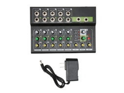 Mixer Mali compacto 10 canais com baixo ruído para gravação e transmissão ao vivo