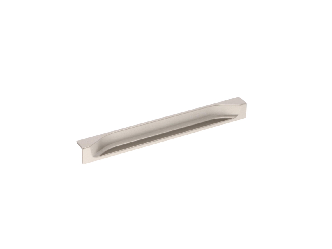 Puxador embutido em Zamac com 128mm, Platina, conjunto de 6