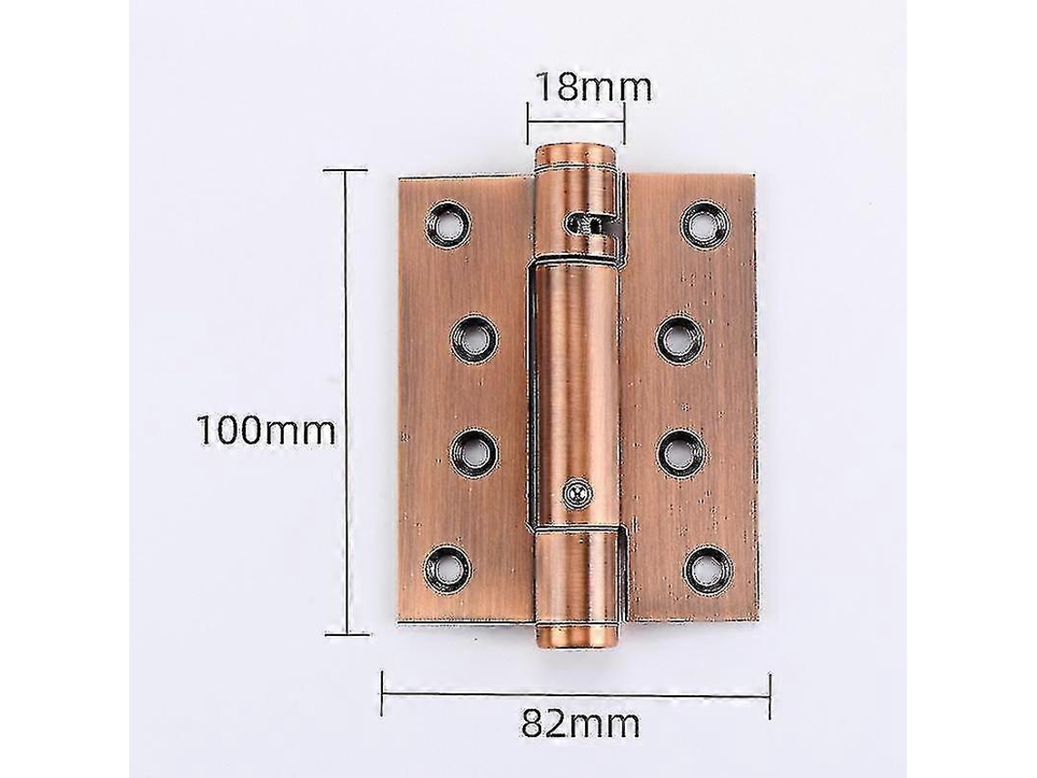 Bisagra Invisible de porta com fecho automático e amortecimento, aço, 4 polegadas, vermelha | S/MARCA