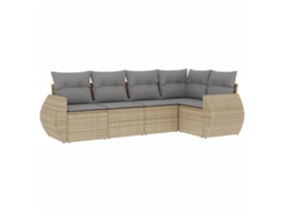 Garden Sofa Set, Garden Sofa Sets Vidaxl Bege Rattan / Vime (n/a)