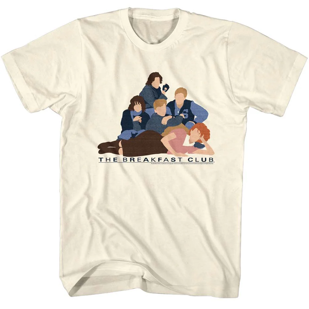 Unisex Adult T-shirt Rockinstone Breakfast Club Movie Vector Club Solid Natural Sizexl